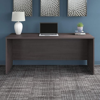 Bush Business Furniture 500 home-office-desks, 72W x 24D, Storm Gray