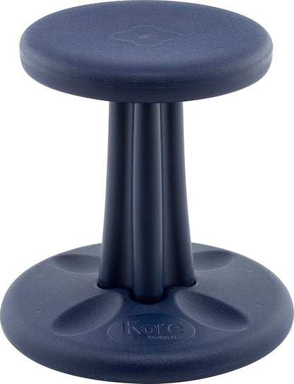 Kore Kids Wobble Chair - Flexible Seating Stool for Classroom & Elementary School, ADD/ADHD - Made in The USA - Age 6-7, Grade 1-2, Dark Blue (14in)