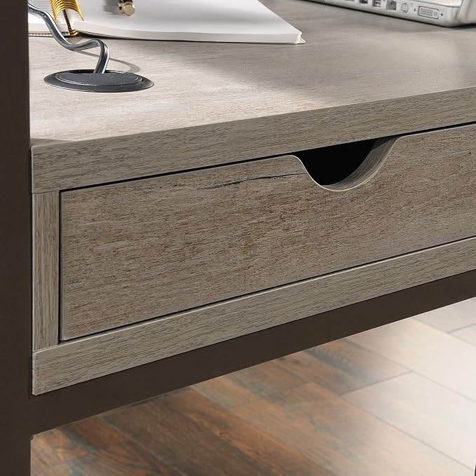 Sauder Manhattan Gate L-Shaped Desk, Mystic Oak finish