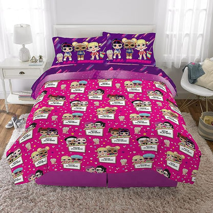 Franco Kids Bedding Super Soft Comforter and Sheet Set, 5 Piece Full Size, LOL Surprise