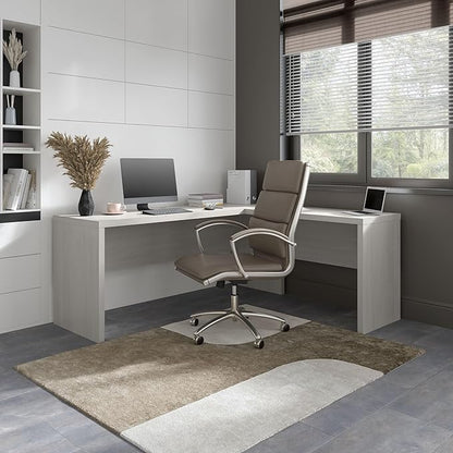 Bush Business Furniture Echo L Shaped Computer Desk, 72W, Gray Sand