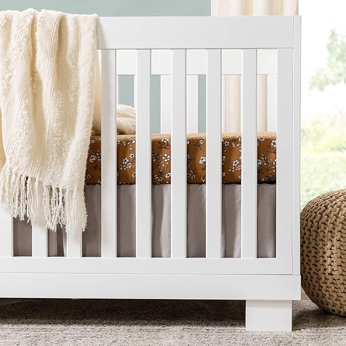 Babyletto Modo 3-in-1 Convertible Crib with Toddler Bed Conversion Kit in White, Greenguard Gold Certified