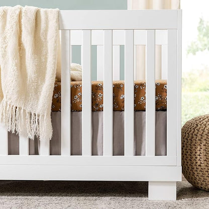 Babyletto Modo 3-in-1 Convertible Crib with Toddler Bed Conversion Kit in White, Greenguard Gold Certified