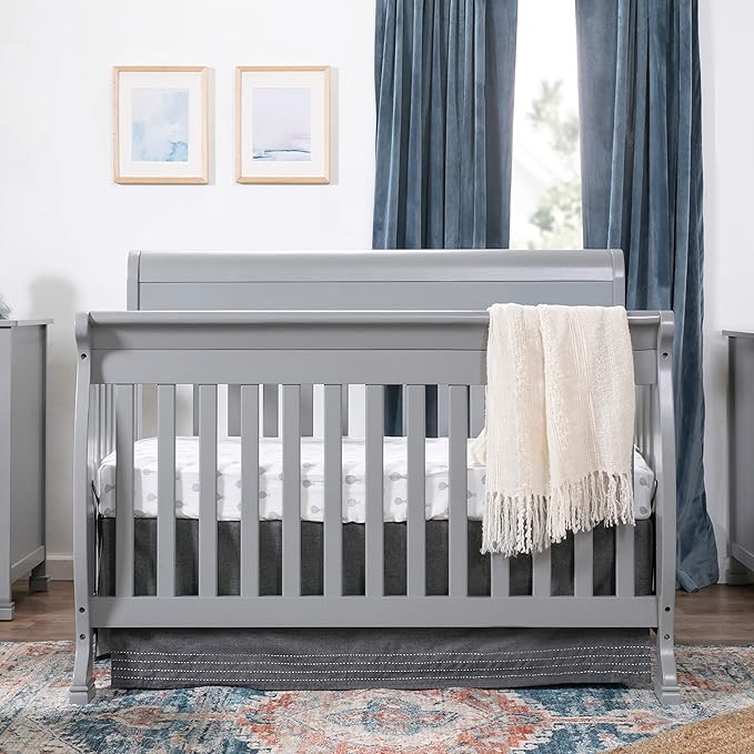 DaVinci Kalani 4-in-1 Convertible Crib in Grey, Greenguard Gold Certified