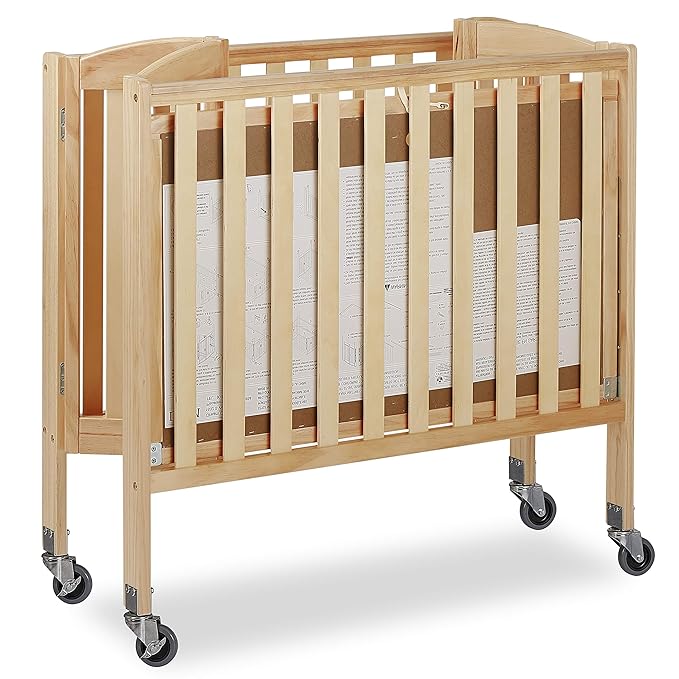 3-in-1 Folding Portable Crib, Natural, Large