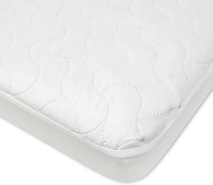 Delta Children Folding Portable Mini Baby Crib with Mattress + American Baby Waterproof Mini Crib Mattress Protector