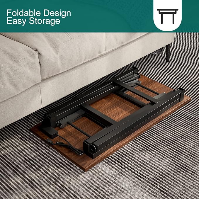 TEMI Computer Desk with Power Outlet - Portable Small with USB Ports, Durable Construction. Perfect Writing Desk, Study Table, and Office Table for Compact Spaces. Work Desk for Home Office Use.