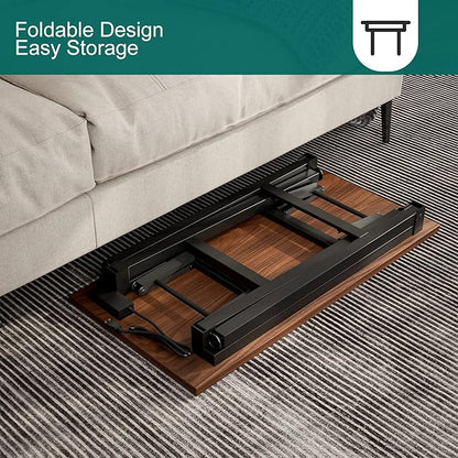 TEMI Computer Desk with Power Outlet - Portable Small with USB Ports, Durable Construction. Perfect Writing Desk, Study Table, and Office Table for Compact Spaces. Work Desk for Home Office Use.