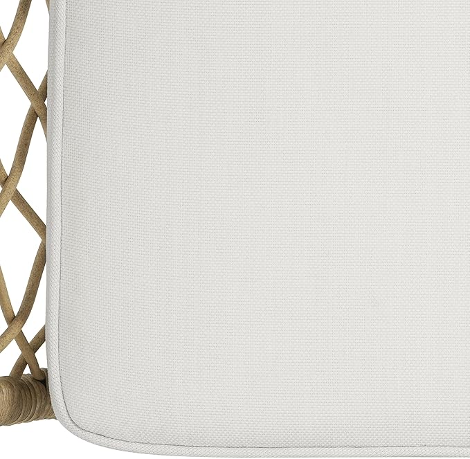 Quality Outdoor Living 65-YZ03HM Hermosa 3 Piece Chat Set, Aluminum Frame + Tan Wicker + Linen Cushions