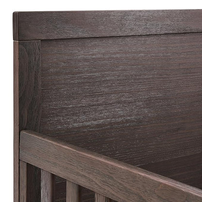 Simmons Kids Foundry 6-in-1 Convertible Baby Crib, Rustic Grey with Matte Black