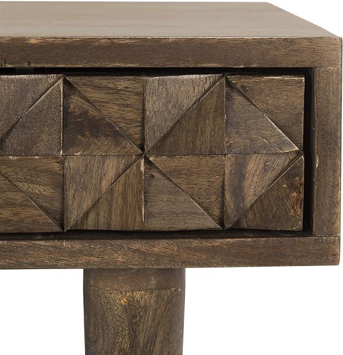 Safavieh Home Office Zinnia Modern Walnut Brown 1-drawer Desk