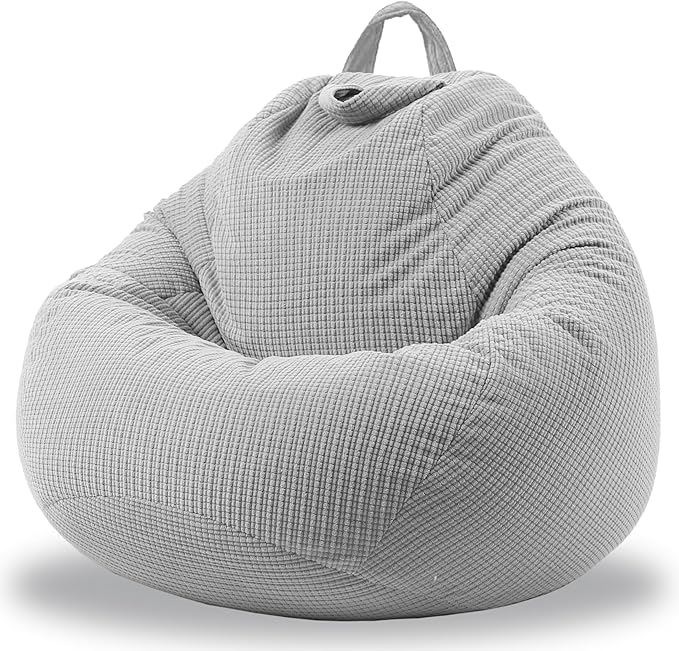 3 Ft Bean Bag Chair Cover (No Filler) Stuffed Animal Storage Bean Bag Cover for Pets Dogs/Cats Bed Corduroy Stuffed for Organizing Plush Toys