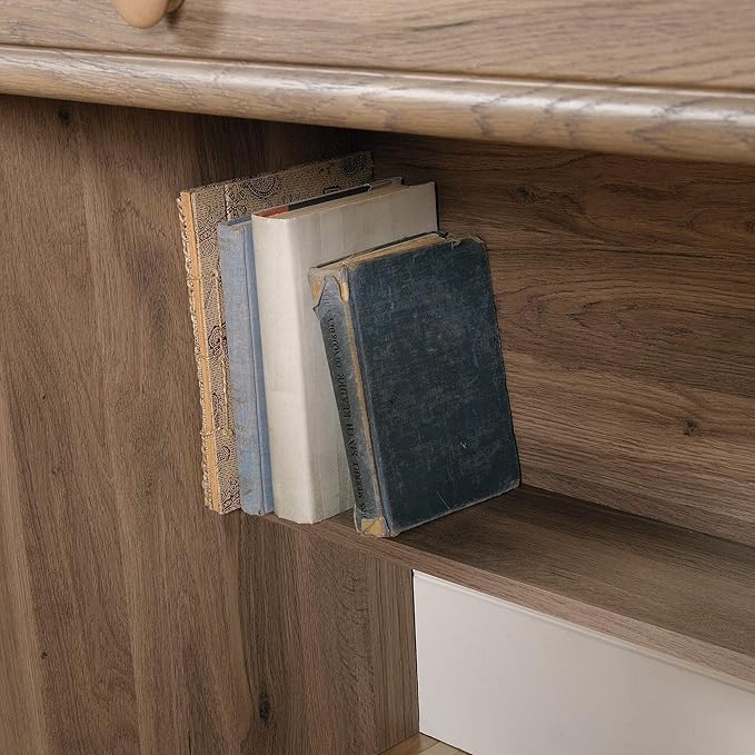 Sauder Harbor View Computer Desk, Salt Oak finish