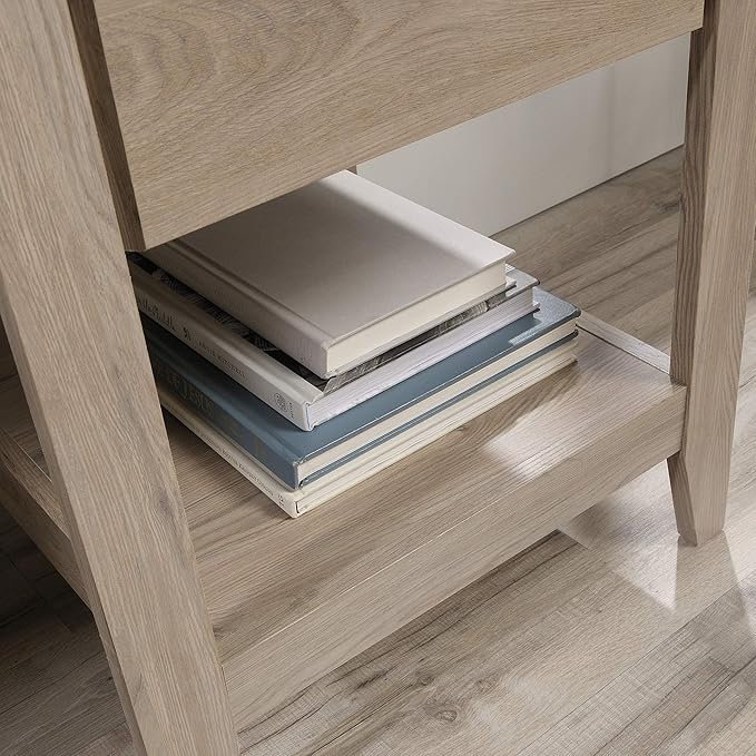 Sauder Summit Station Desk, L: 52.09" x W: 19.29" x H: 29.02", Laurel Oak finish