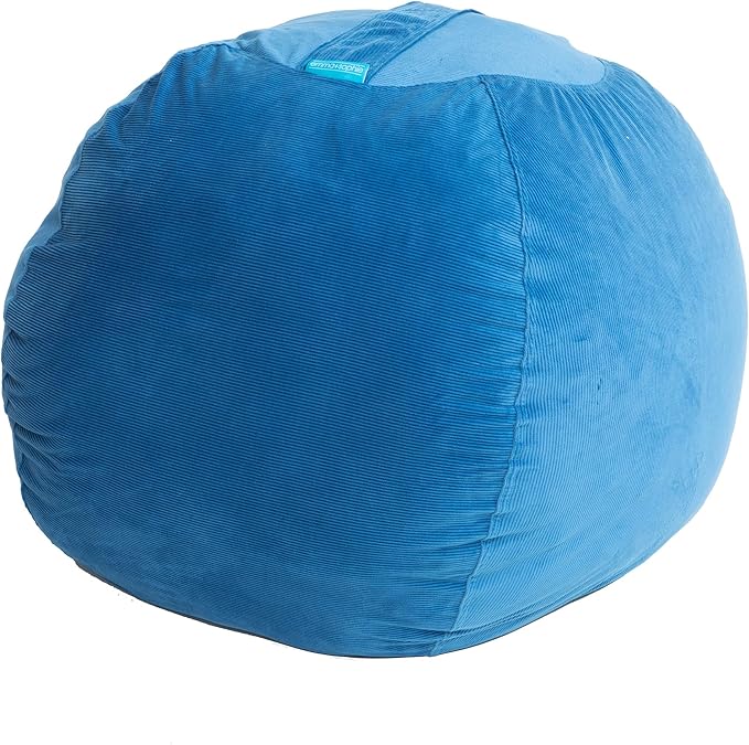 EMMandSOPHIE Stuffed Animal Storage Bean Bag Chair - Kids Bean Bag Chairs- Bean Bag Chair Kids- Beanbag Chairs for Kids and Teens-Stuffed Animal Holder- Stuffed Animal Bean Bag Storage
