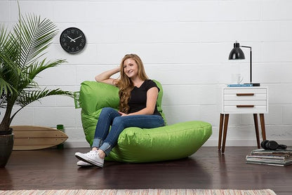 Big Joe Roma Bean Bag Chair, Spicy Lime Smartmax, Durable Polyester Nylon Blend, 3 feet