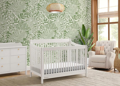 Delta Children Brooks 6-in-1 Convertible Crib - Greenguard Gold Certified, Bianca White