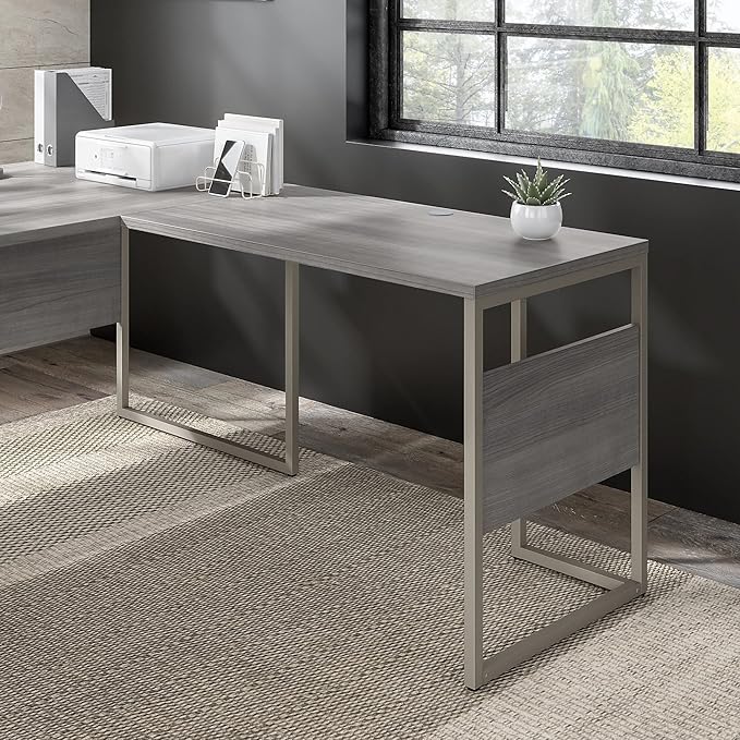 Bush Business Furniture Hybrid Desk Return/Bridge, 42W x 24D, Platinum Gray