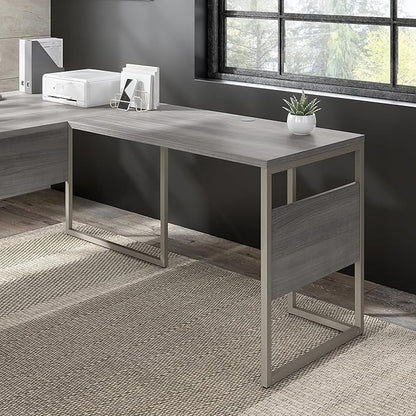 Bush Business Furniture Hybrid Desk Return/Bridge, 42W x 24D, Platinum Gray