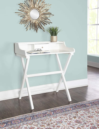 Linon Home Décor Mable White Folding Desk