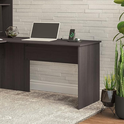 Bush Furniture Cabot 42W Shell Desk Return, 48W x 24D, Heather Gray