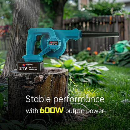 Electric Cordless Leaf Blower 21V, Leaf blower Dual Function Blowing and Vacuuming, with 2 x 4.0AH High Capacity Batteries, Leaf Blower Cordless Effortlessly Clears Blowers for Lawn Care