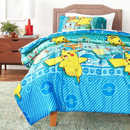 Northwest Pokemon Bed in a Bag Set, Twin, First Starters
