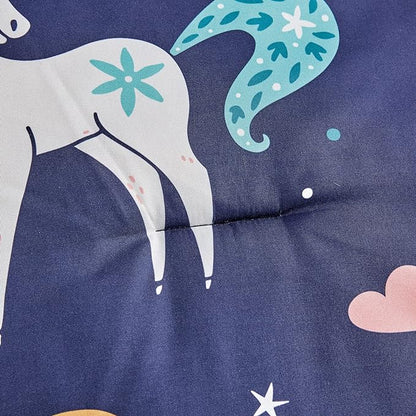 for Kids Unicorn Magic 4-Piece Comforter Set - Beautiful Motif Design Bedding Set with Embrodery Print