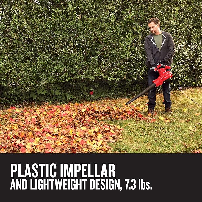 CRAFTSMAN Leaf Blower, Electric, 12-Amp (CMEBL700), Red