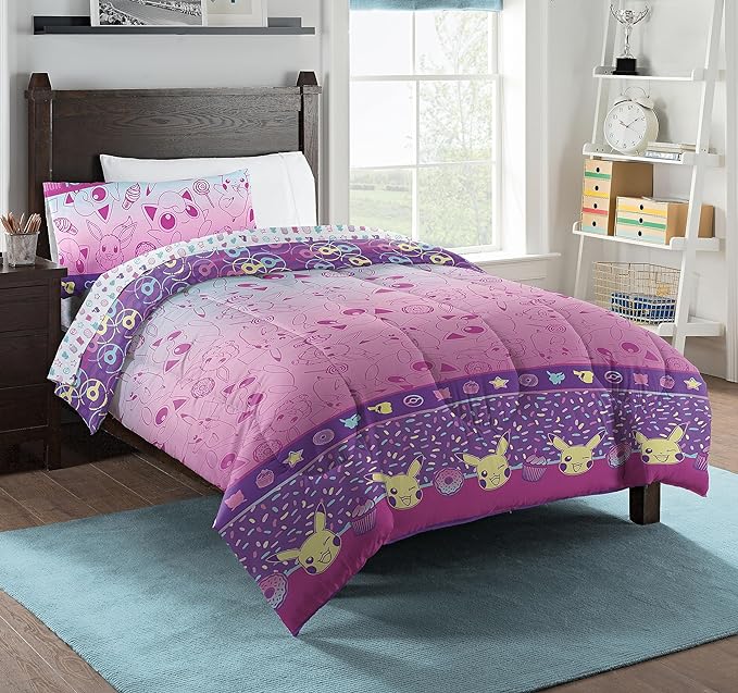 Northwest Pokemon Bed in a Bag Set, Twin, Light and Sweet