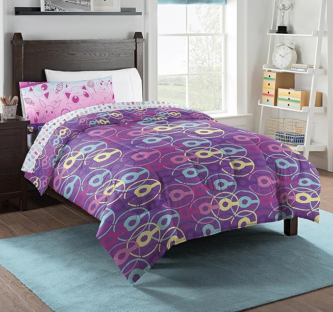 Northwest Pokemon Bed in a Bag Set, Twin, Light and Sweet