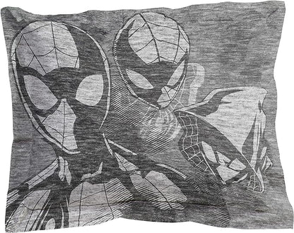Marvel Spiderman Grunge Twin Comforter & Sham Set - Super Soft Kids Bedding - Fade Resistant Microfiber (Official Marvel Product)