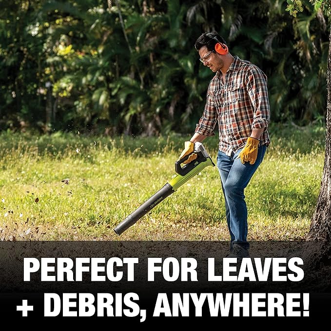 Sun Joe 24V-TB-LTE-P1 24-Volt IONMAX Jet Blower Cordless Compact Turbine Leaf Blower 100-MPH, Promotional Kit (w/ 2.0-Ah Battery and Charger)