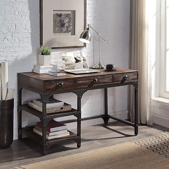 NicBex Laik-DW-00058-DX Desks, 47" W x 24" D x 29" H, Espresso