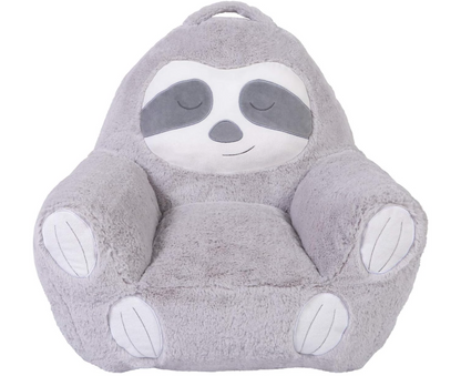 Trend Lab Sloth Toddler Chair Plush Character Kids Chair Comfy Furniture Pillow Chair for Boys and Girls, 21 x 19 x 19 inches